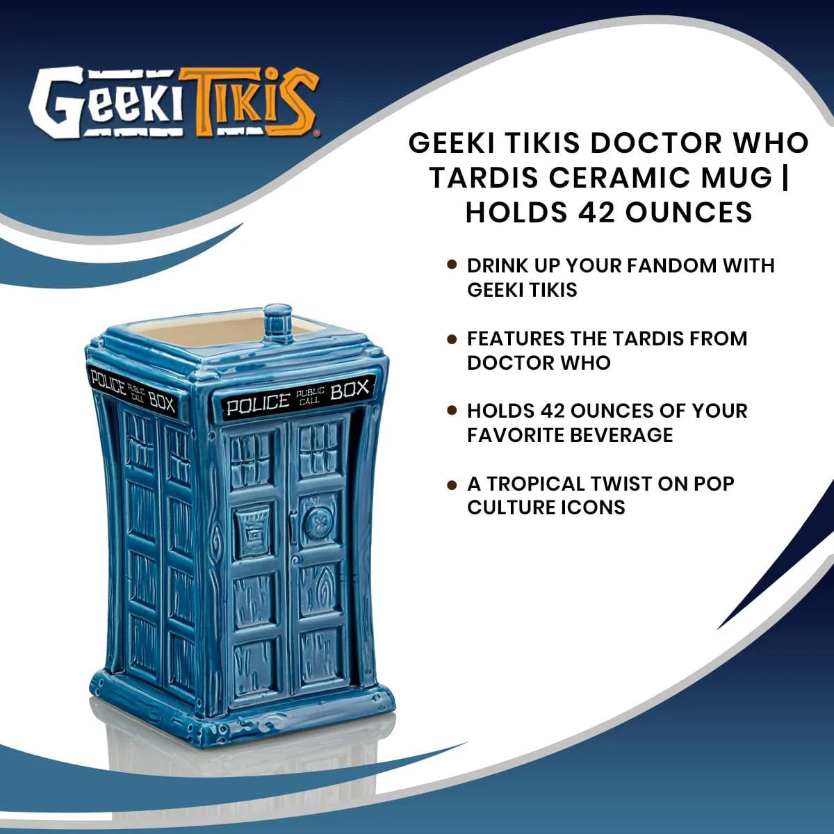 Geeki Tikis Doctor Who TARDIS Ceramic Mug | Holds 42 Ounces - Image 7