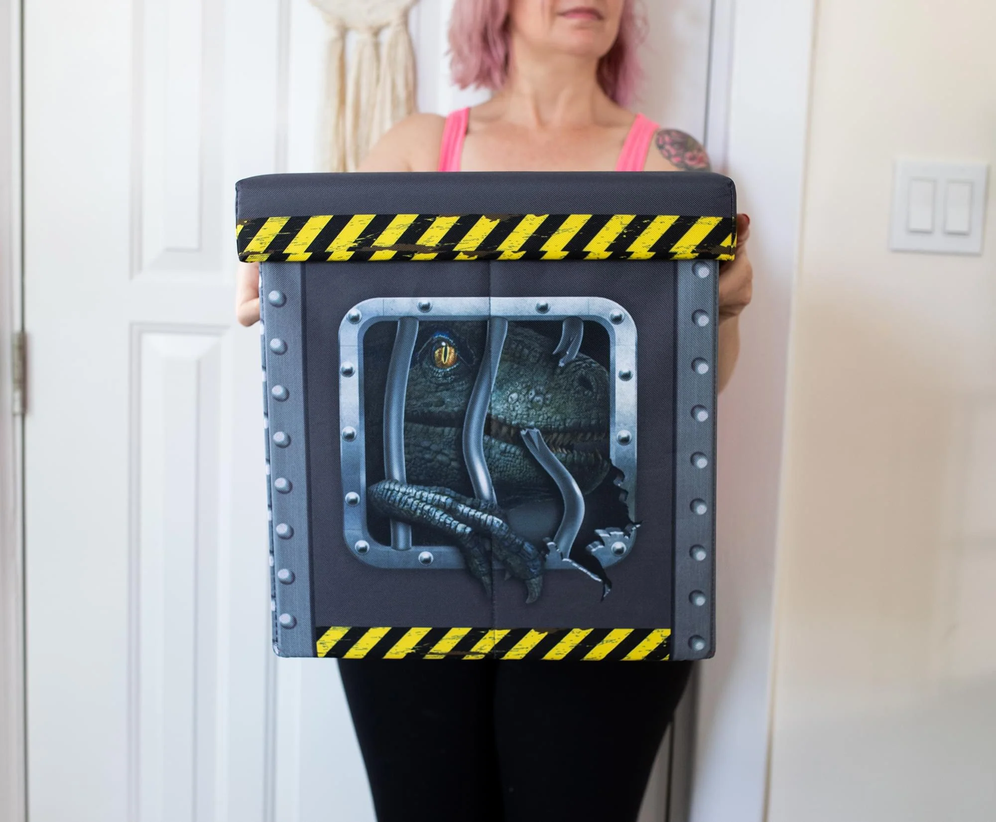 Jurassic World Foldable Storage Bin Cube Organizer with Lid | 15 Inches - Image 4