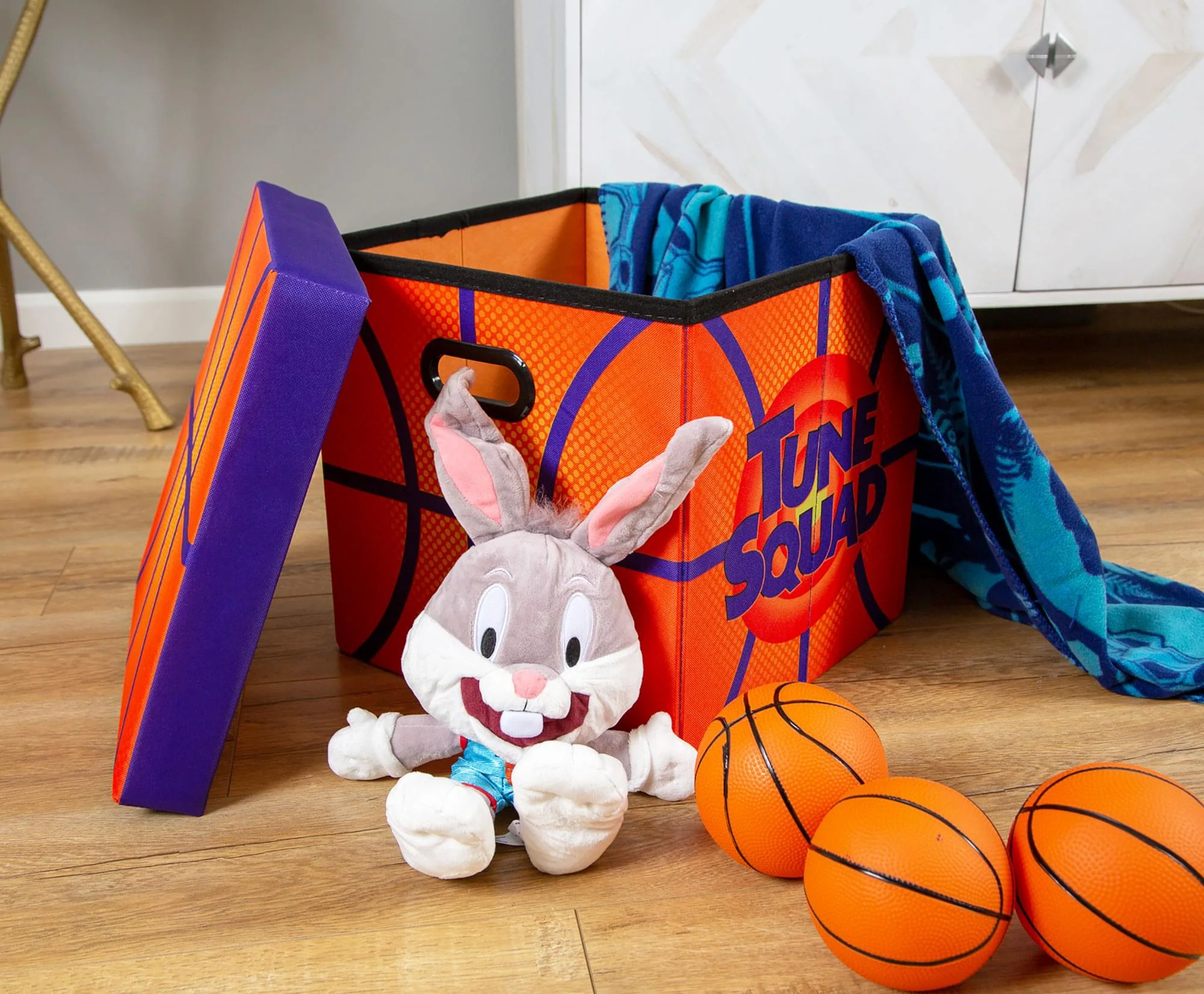 Space Jam: A New Legacy Orange Storage Bin Cube Organizer with Lid | 15 Inches - Image 6